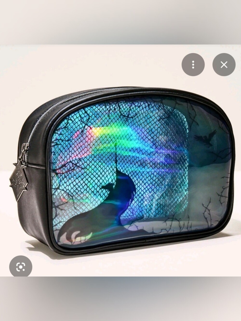 Bath & Body Works Disney Maleficent Holographic Cosmetic Bag New